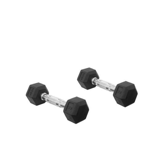 5 Pounds 8 Pounds Rubber Hexagon Dumbbell